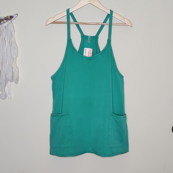 Free People Movement Hot Shot Mini Dress in Green Sheen - Picture 5 of 14